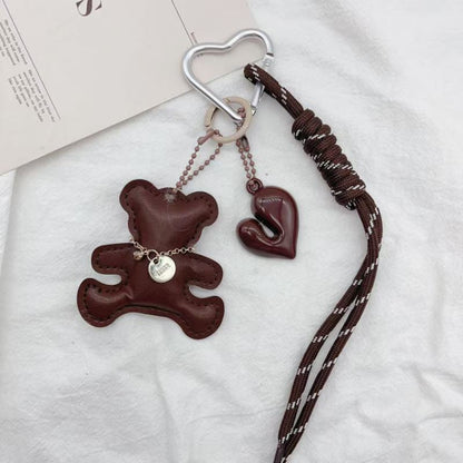 Acrylic Heart Lanyard Climbing Rope Keychain
