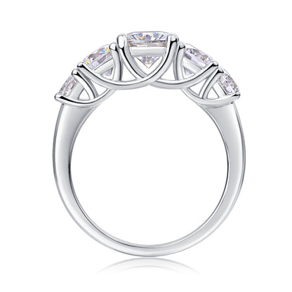 Deep Affection - Set With 1-carat Top-quality Moissanite S925 Silver And Platinum-plated Diamond Wedding Ring. The Ring Can Be Tested With A Diamond Pen In Gold And Rose Gold