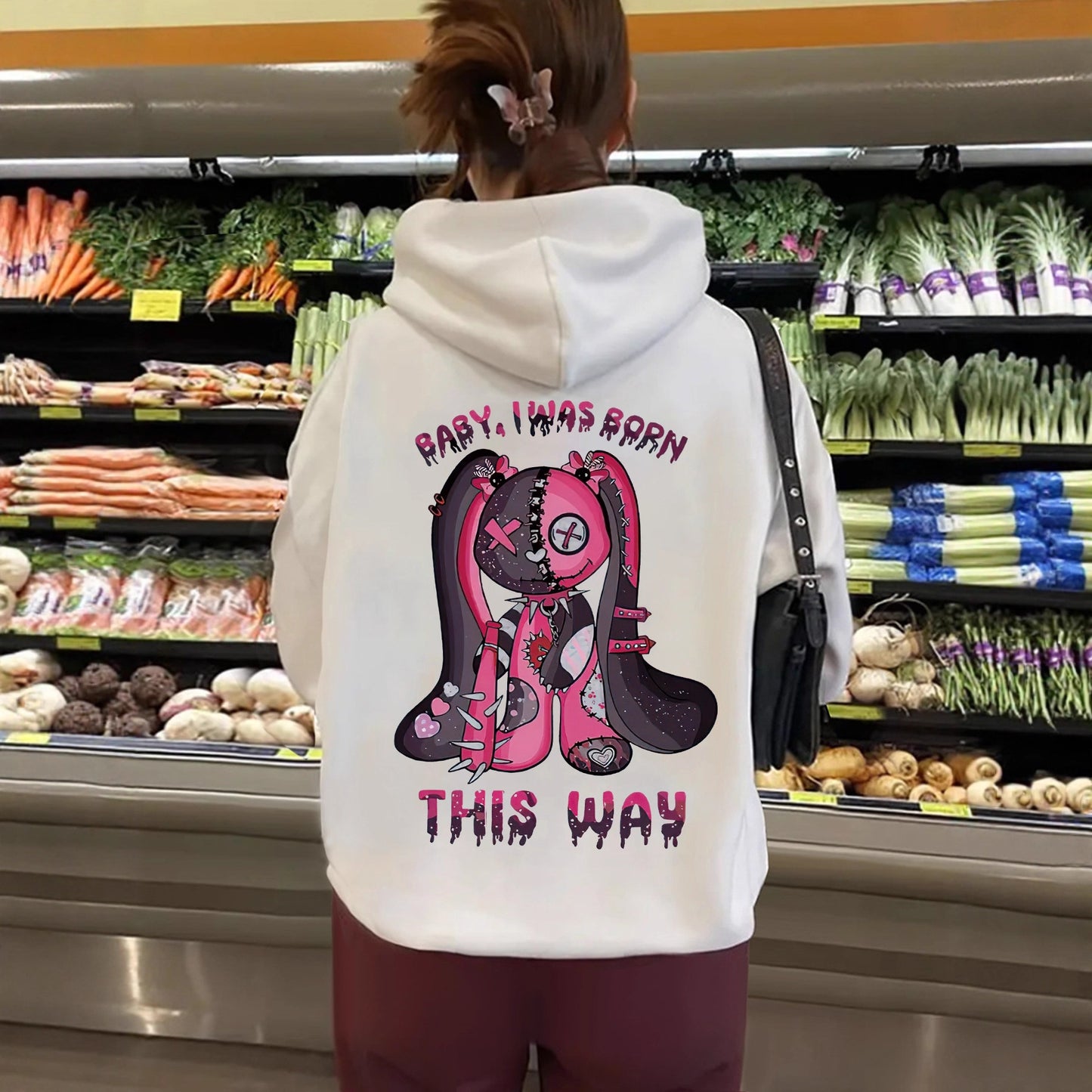 Cartoon printed hoodie