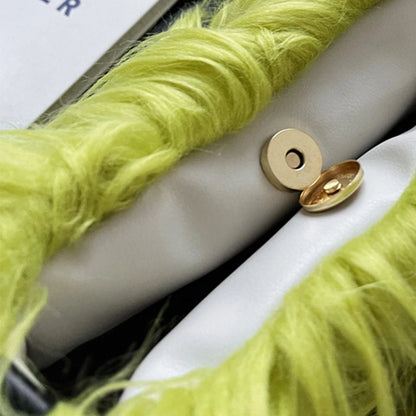 Winter Faux Fur Shoulder Bag for Women Trendy Fuzzy Handbags Plush Crossbody Bag Fluffy Tote Bag Handle Mobile Phone Bag