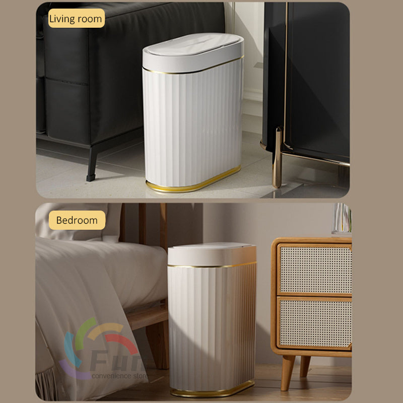 Smart Trash Can With Lid For Bedroom And Living Room Kitchen Storage Box Trash Can Induction Small Car Box Automatic Smart Dustbin Smart Trash Bin - SD & CO.