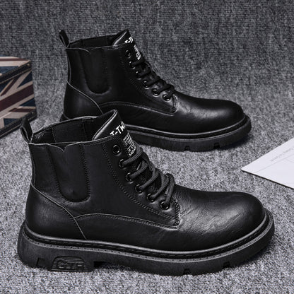 Autumn Leather Boots Men's Versatile Retro Trendy Versatile Casual Martin Shoes