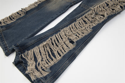 Ripped Denim Trousers For Men And Women