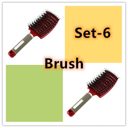 Hairbrush Anti Klit Brushy Haarborstel Women Detangler Hair Brush Bristle Nylon Scalp Massage  Teaser Hair Brush Comb - SD & CO.