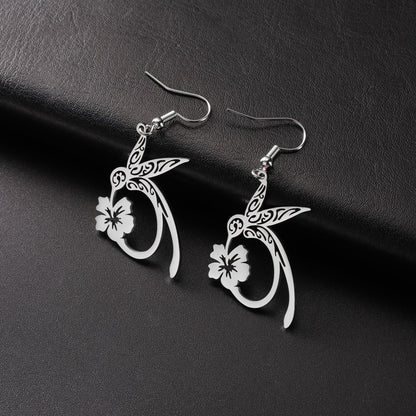 Titanium Steel Earrings Light Luxury High-end Hollow Hummingbird Honey