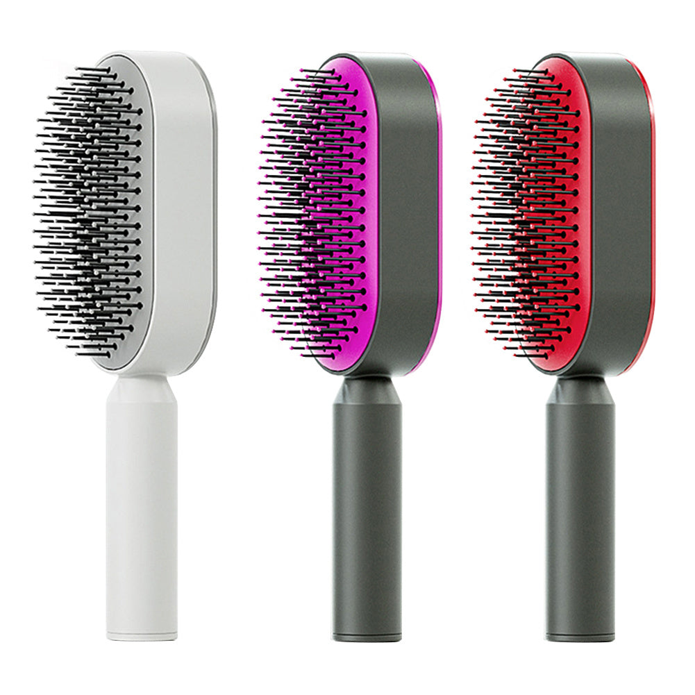 Self Cleaning Hair Brush For Women One-key Cleaning Hair Loss Airbag Massage Scalp Comb Anti-Static Hairbrush - SD & CO.