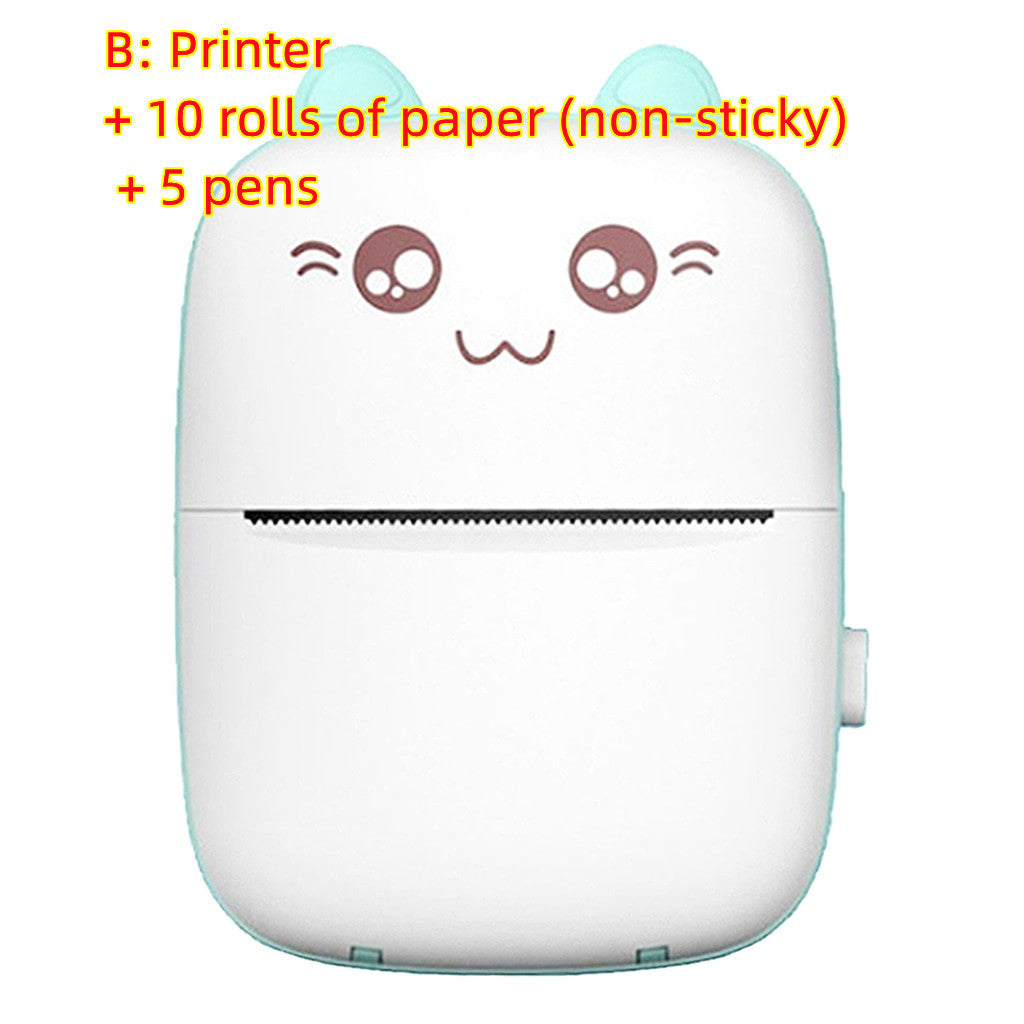 Mini Printer Portable Mini Bluetooth WiFi New Wrong Printer Mobile Phone Photo Title Note Hot Print Pocket Student Error Label Printer - SD & CO.