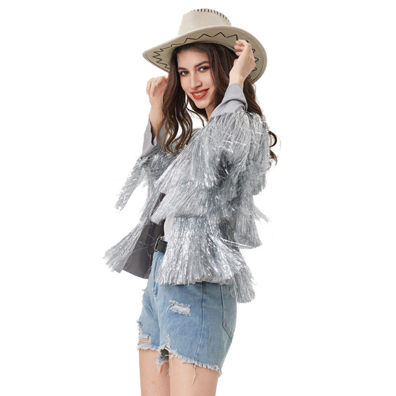 Tassel Long Sleeve Springsummer Cardigan Jacket - SD & CO.