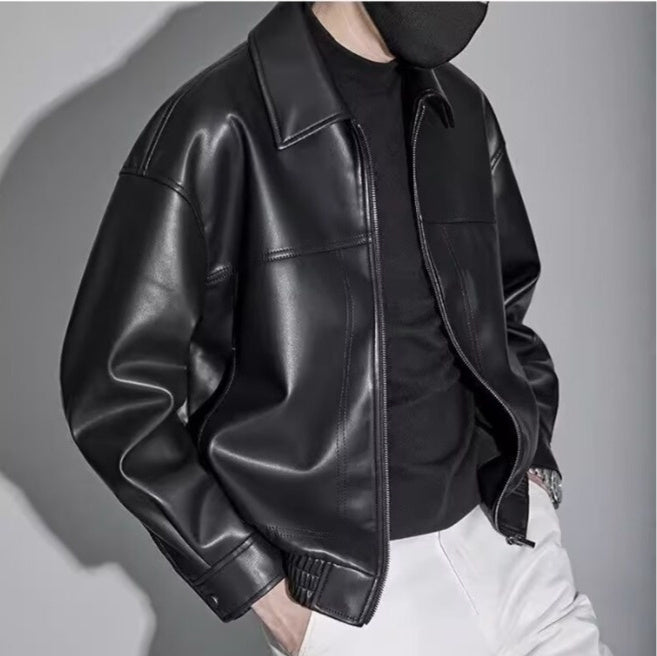 Men's Lapel Motorcycle Fashion Casual High-quality Jacket