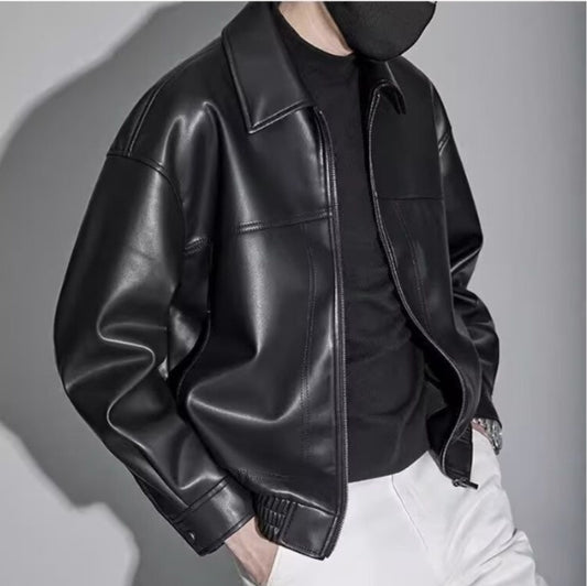 Men's Lapel Motorcycle Fashion Casual High-quality Jacket