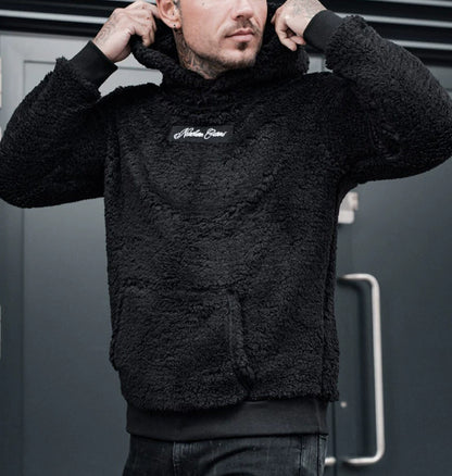 Men's Plush Hoodies Sweatshirt With Big Pocket Fashion Long-sleeved Pullover Hooded Top Solid Clothing - SD & CO.