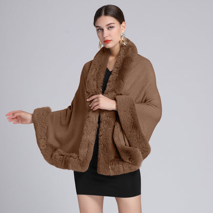 Shawl Cape Knitted Cardigan Coat For Women