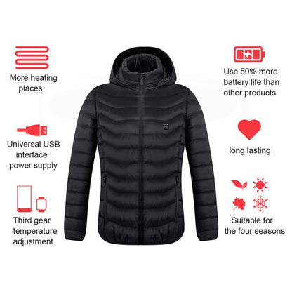 New Heated Jacket Coat USB Electric Jacket Cotton Coat Heater Thermal Clothing Heating Vest Men's Clothes Winter - SD & CO.