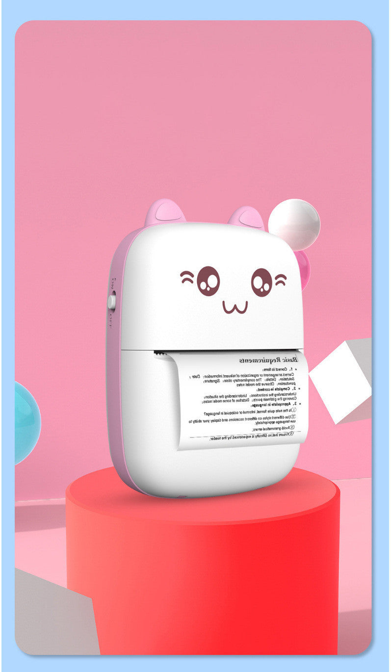 Mini Printer Portable Mini Bluetooth WiFi New Wrong Printer Mobile Phone Photo Title Note Hot Print Pocket Student Error Label Printer - SD & CO.