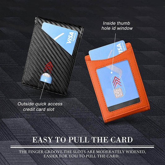 Super Slim Carbon Fiber Card Holder Wallet – Minimalist RFID Design