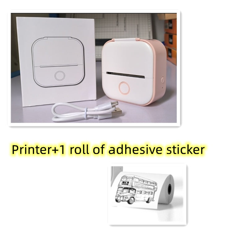 Portable Mini Thermal Label Printer Home Photo Printer Student Wrong Question Printer Bluetooth-compatible Mini Label Printer Price Tag - SD & CO.