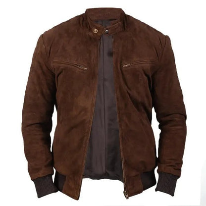 Vintage Zipper Suede Jacket