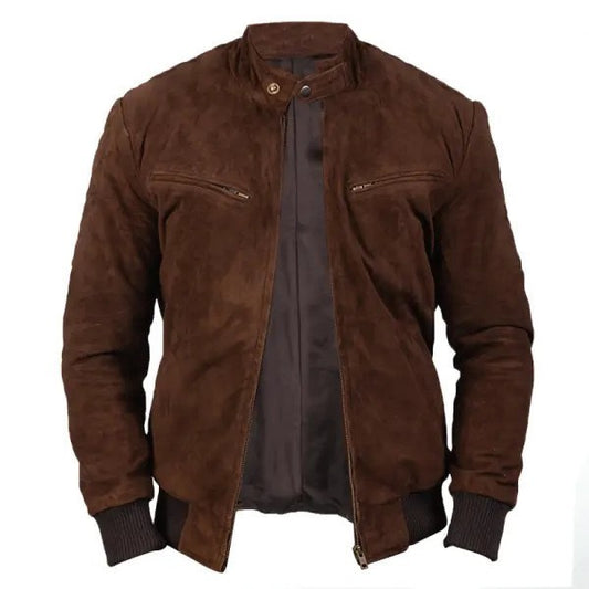 Vintage Zipper Suede Jacket