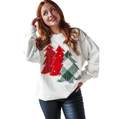Loose Fashion Versatile Christmas Printed Pullover Sweatshirt