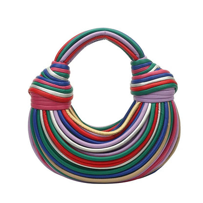 Copy of New Colourful Rainbow Noodles Shaped Luxury Designer Women Lady Handbag Underarm Bag Woman Totes Purses Clutch Party Dinner Bags