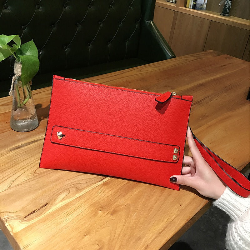 Clutch bag women's handbag Korean style women's bag clutch bag red dinner party bag envelope large capacity women's bag