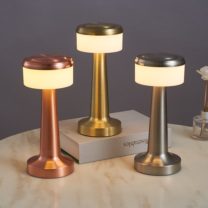 Copy of Bar Table Lamp Led Retro Rechargeable Barbell Small Night Lamp Wireless Touch Dimming Table Lamp Coffee Shop Bedside Lamp