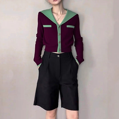 Lavender Knit Cardigan for Women, Soft and Relaxed Style, High-End Look, Perfect Outerwear Top