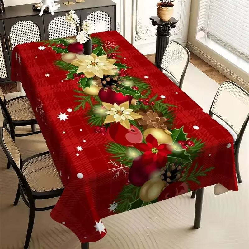 Copy of Christmas table runner with pine holly needle, holiday dining decor