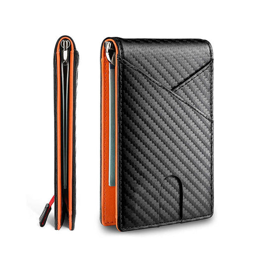 Super Slim Carbon Fiber Card Holder Wallet – Minimalist RFID Design