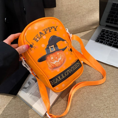 Copy of Fashionable Dark Square Bag Halloween Pumpkin Crossbody Bag Shoulder Bag for Women