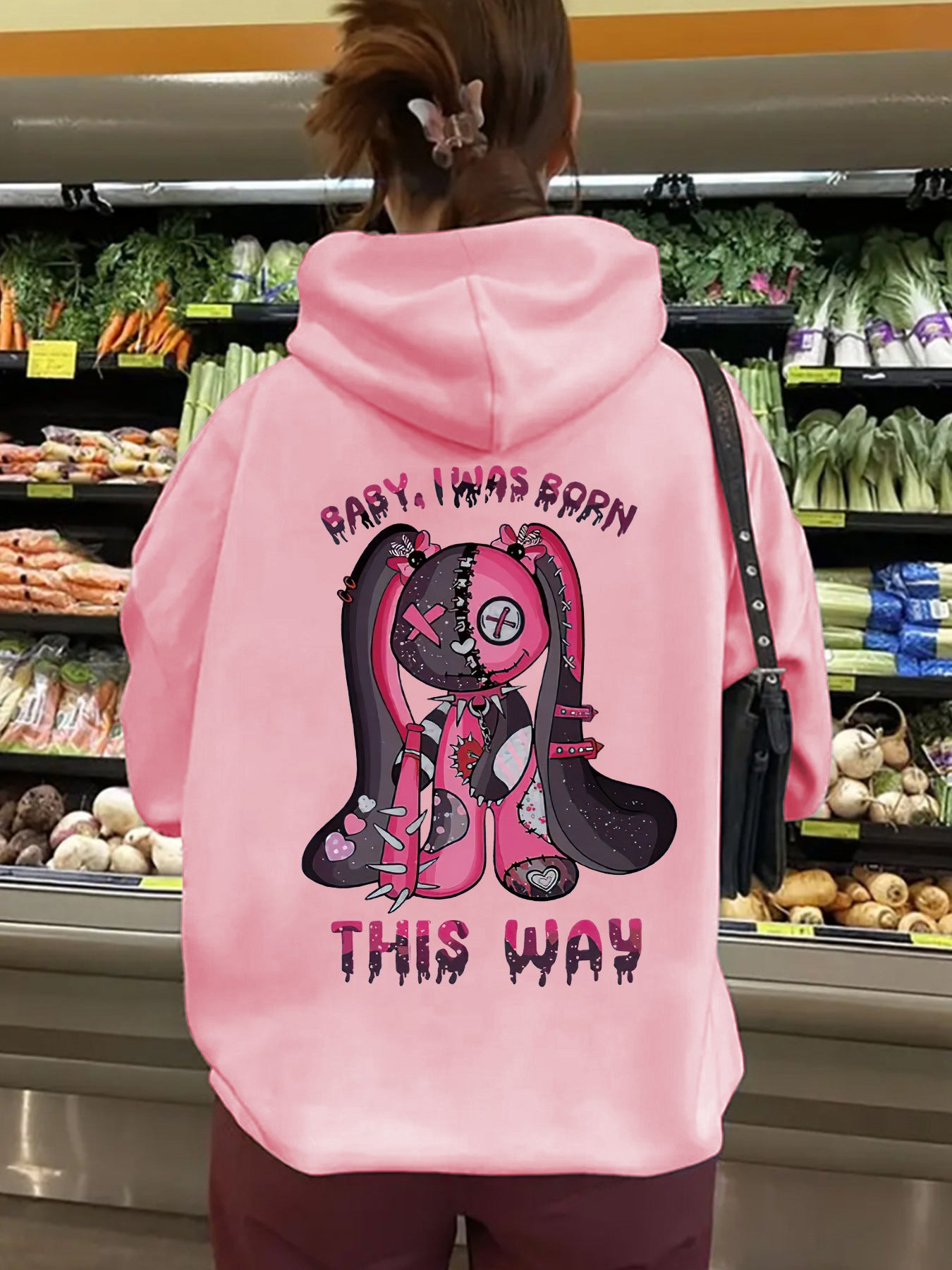 Cartoon printed hoodie