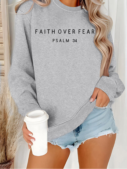Sweatshirt with loose letter print