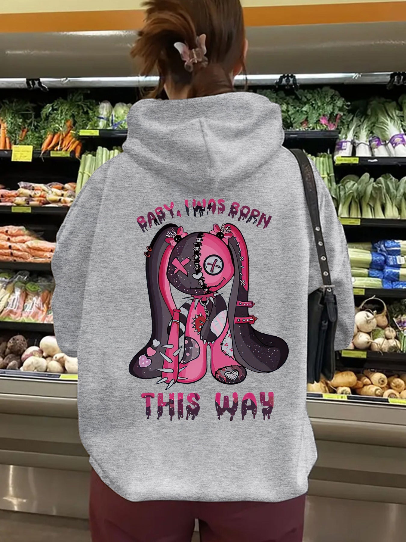 Cartoon printed hoodie