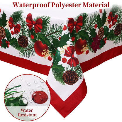 Copy of Christmas table runner with pine holly needle, holiday dining decor