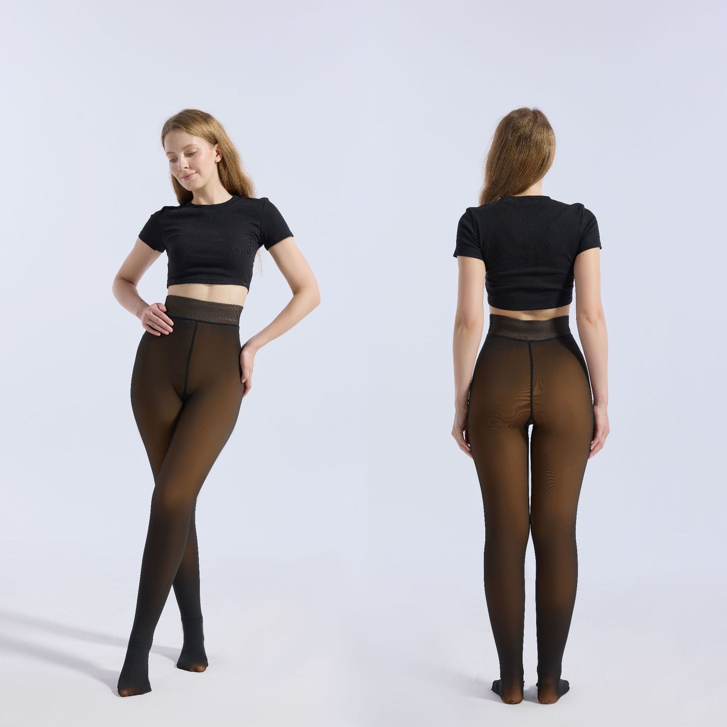 Copy of Women's jumpsuit black translucent pantyhose tight fitting and hip lifting one-piece pants