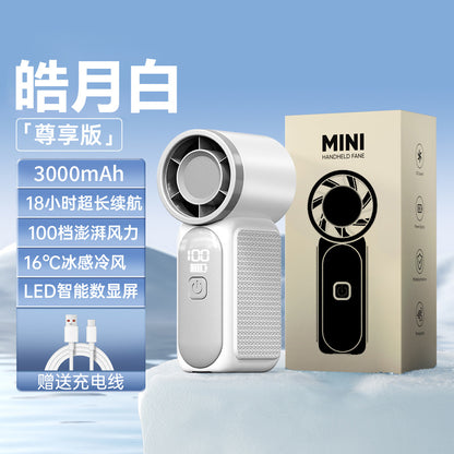 Mini Handheld Flap Pocket Pants Fan USB Charging Small Fan Strong Wind Small Portable High-Speed Small Air Cannon Cross-Border