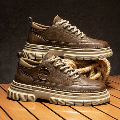 High-grade British Style Worker Boot Platform Casual Leather Shoes