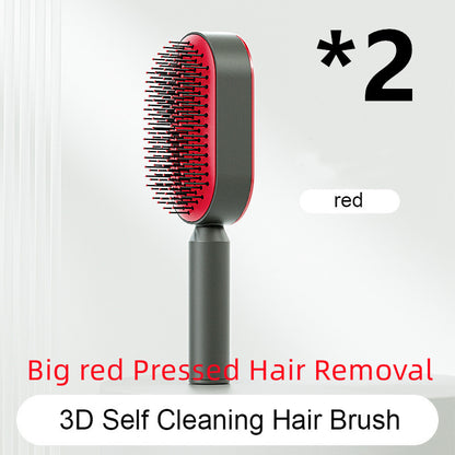 Self Cleaning Hair Brush For Women One-key Cleaning Hair Loss Airbag Massage Scalp Comb Anti-Static Hairbrush - SD & CO.
