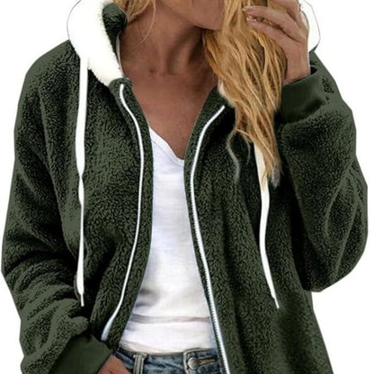 Women's Thick Mid-length Double-sided Plush Fur Hooded Coat Overcoat