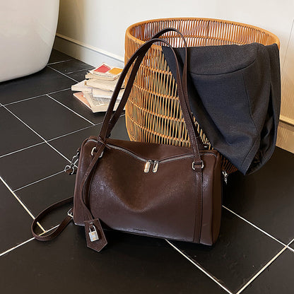 Retro Matte Simple Fashion All-match Large Capacity One-shoulder Portable Bowling Bag