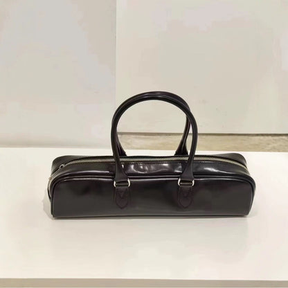 Cowhide French Stick Long Hand-carrying Sweet Underarm Bag