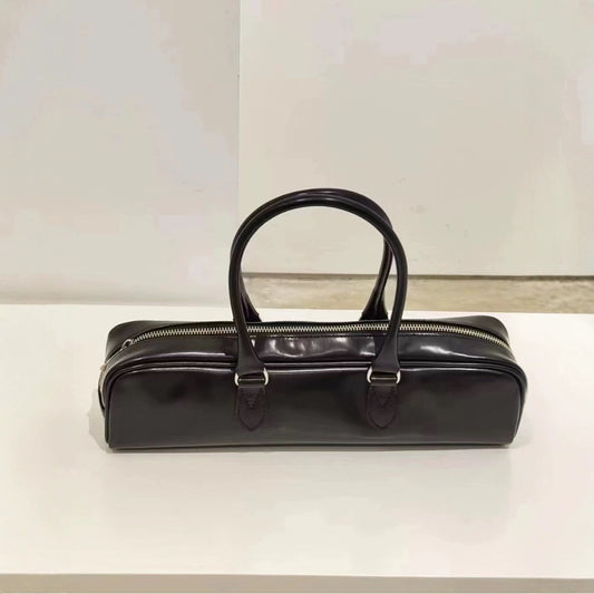 Cowhide French Stick Long Hand-carrying Sweet Underarm Bag