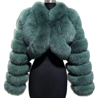 Short Stitching Winter Warm All-matching Top Jacket