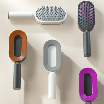 Self Cleaning Hair Brush For Women One-key Cleaning Hair Loss Airbag Massage Scalp Comb Anti-Static Hairbrush - SD & CO.