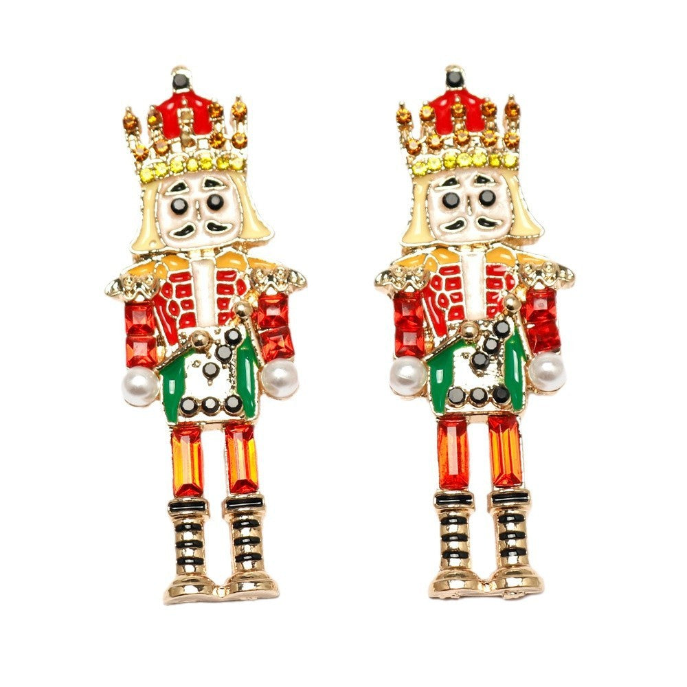 Alloy Personality Exaggerated Nutcracker Earrings