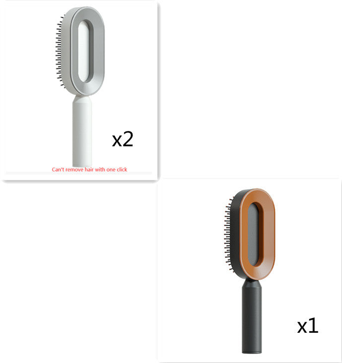 Self Cleaning Hair Brush For Women One-key Cleaning Hair Loss Airbag Massage Scalp Comb Anti-Static Hairbrush - SD & CO.