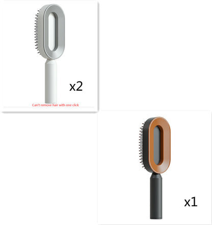 Self Cleaning Hair Brush For Women One-key Cleaning Hair Loss Airbag Massage Scalp Comb Anti-Static Hairbrush - SD & CO.