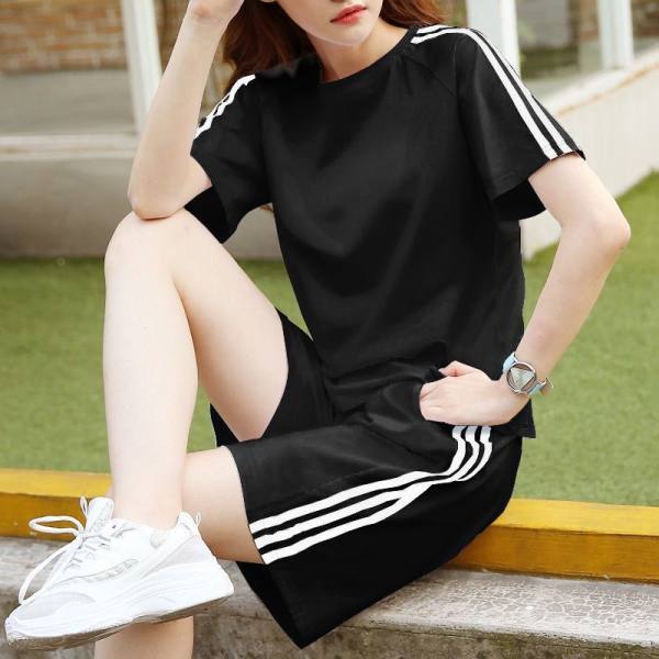 Summer Loose Short Sleeve Shorts Two-piece Trendy