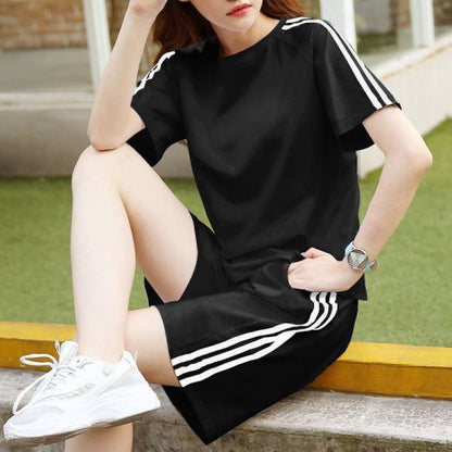 Summer Loose Short Sleeve Shorts Two-piece Trendy