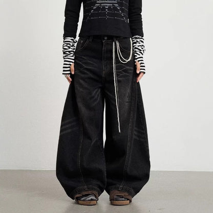 Loose Wide-leg Floor-dragging Culottes For Women